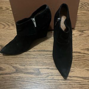 Black coach wedge booties size 9.5